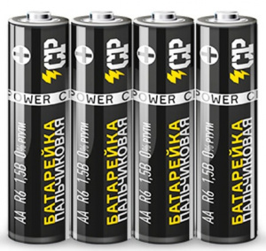 СRAZYPOWER R6 солевая батарейка 1,5V (4/60) СRAZYPOWER R6 солевая батарейка 1,5V (4/60)